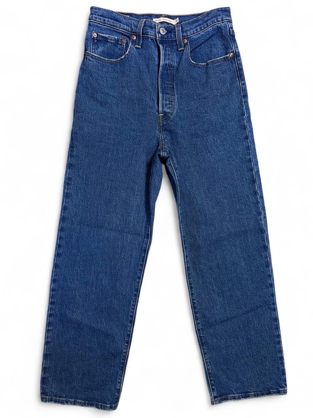 Vintage 90s Style Levi’s Premium High-Rise Straight Leg Blue Denim Jeans Cotton - Picture 2 of 8